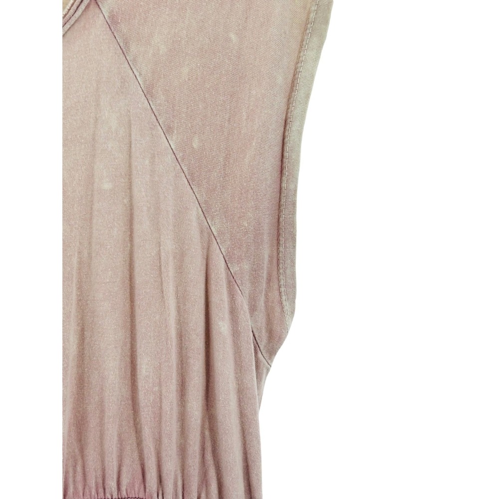 Altar'd State Boho Tiered Mini Dress Mauve Pink Lace Hem Small - Picture 8 of 9